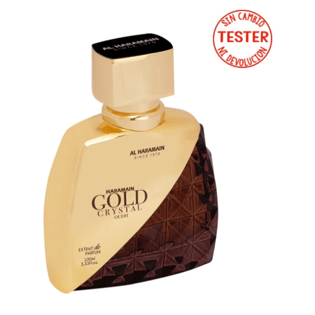 GOLD CRYSTAL OUDH EXTRAIT DE PARFUM 100 ML FOR MEN (TESTER-PROBADOR) - AL HARAMAIN