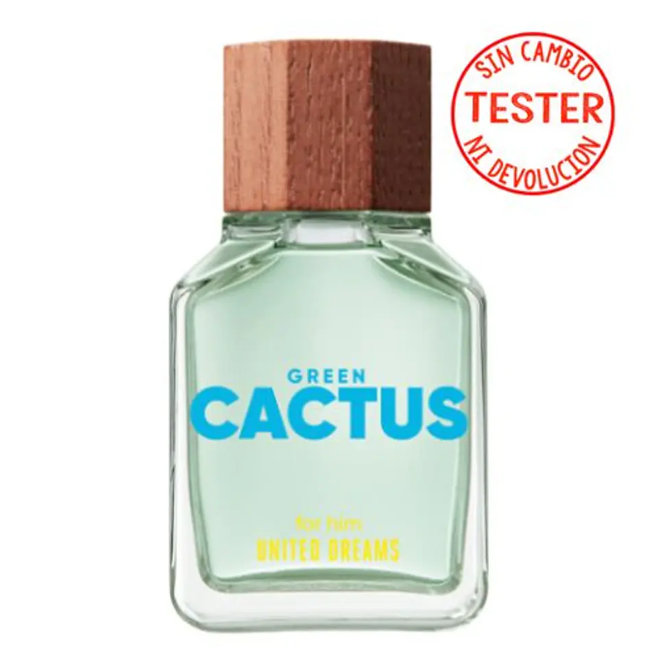 UNITED DREAMS GREEN CACTUS EDT 100 ML FOR HIM (TESTER-PROBADOR) BENETTON 1