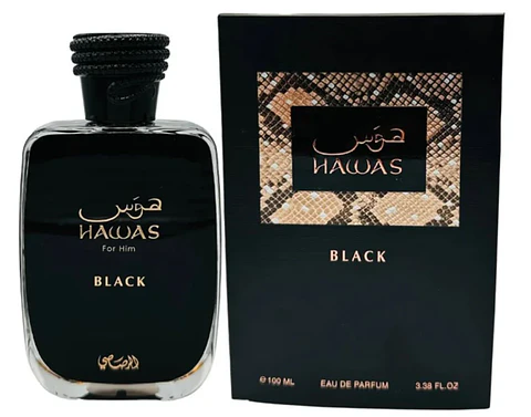 HAWAS BLACK EDP 100 ML FOR MEN -  RASASI (INSPIRADO EN HACIVAT)