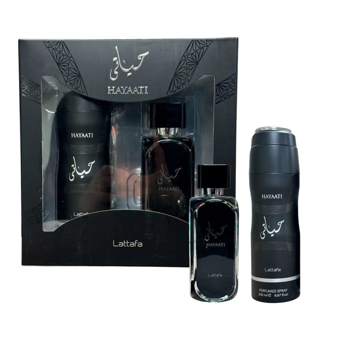 HAYAATI EDP 100 ML + DEO 200 ML SET UNISEX- LATTAFA 1