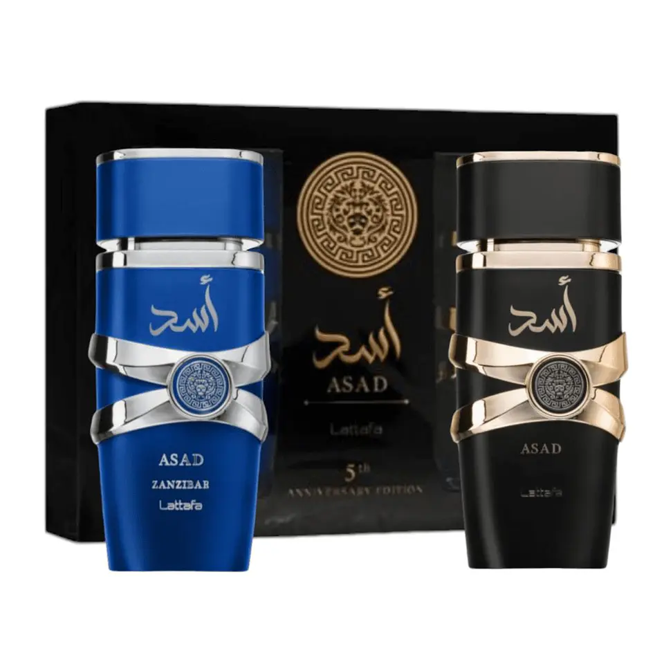 ASAD EDP 100 ML + ASAD ZANZIBAR EDP  100 ML FOR MEN SET - LATTAFA 1