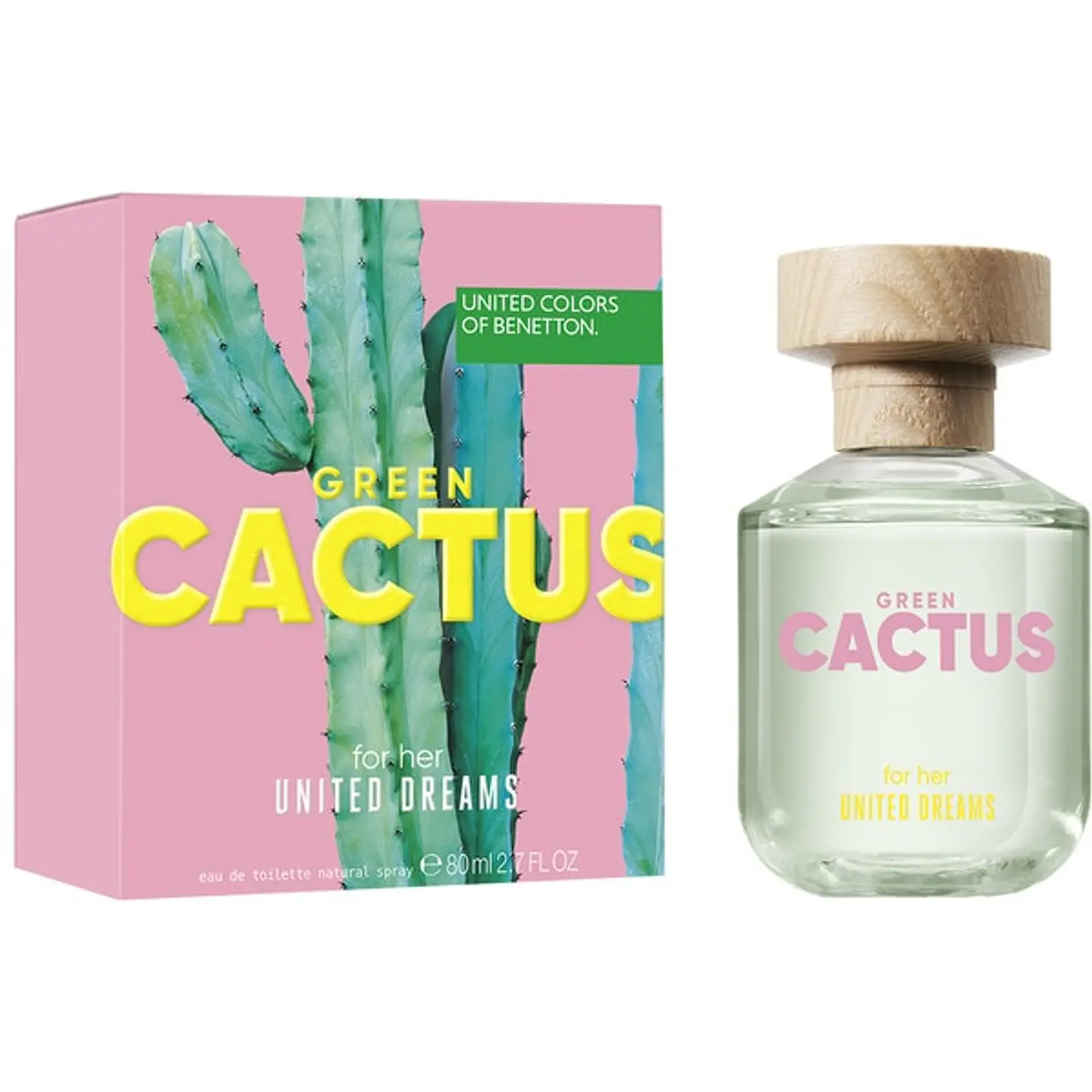UNITED DREAMS GREEN CACTUS FOR HER 80 ML EDT - BENETTON 1