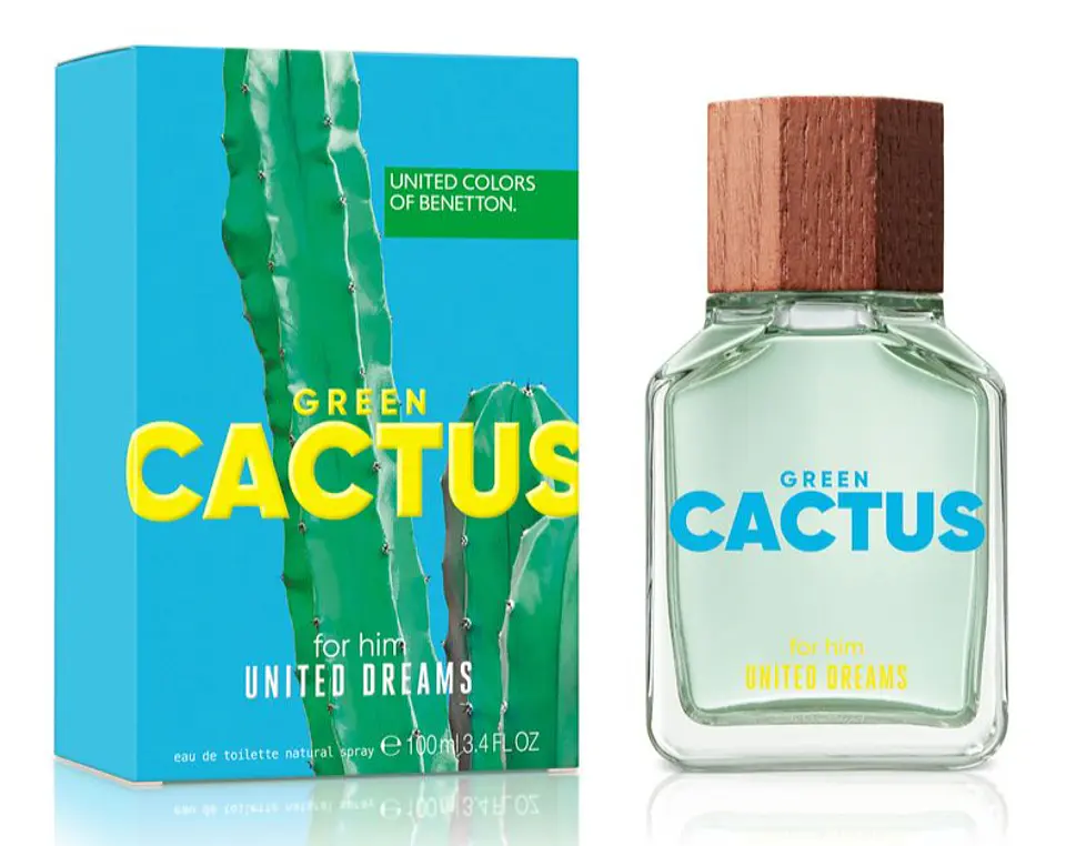 UNITED DREAMS GREEN CACTUS EDT 100 ML FOR HIM - BENETTON 1