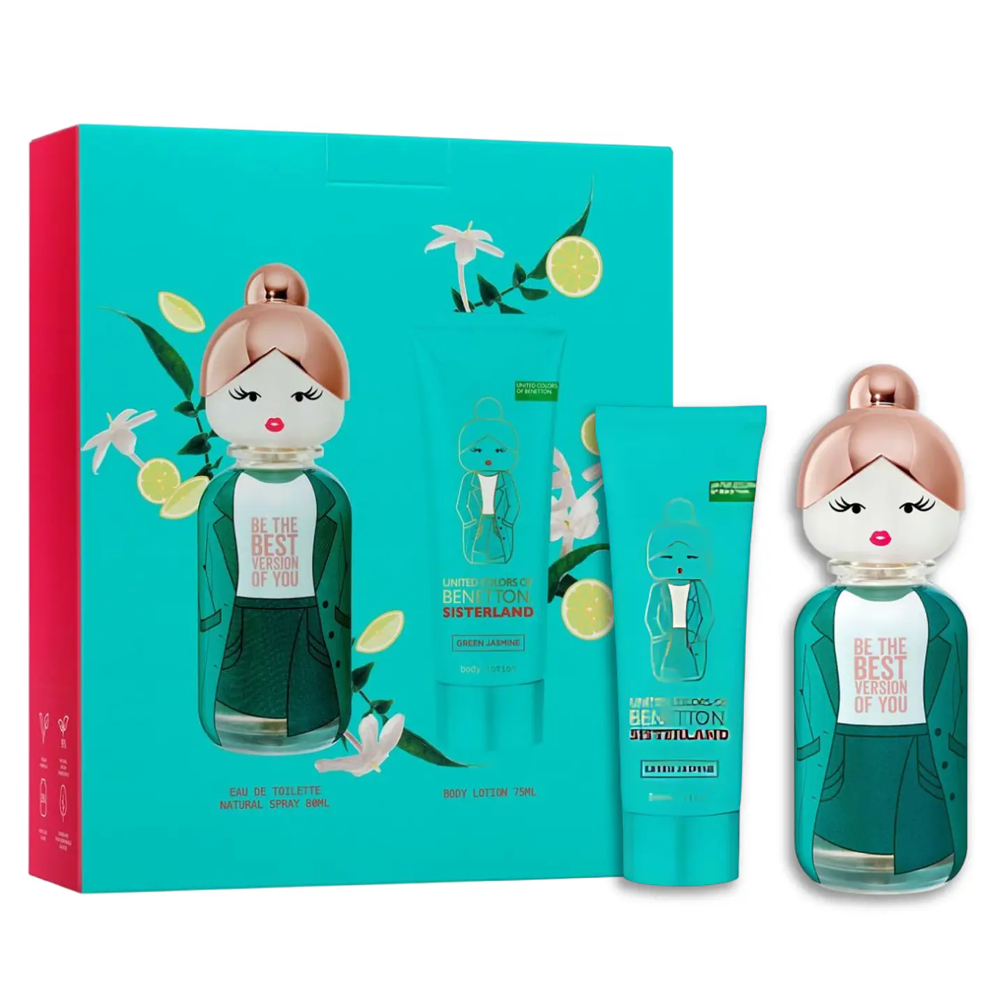 SISTERLAND GREEN JASMINE EDT 80 ML + BODY LOTION 75 ML ESTUCHE - BENETTON 1