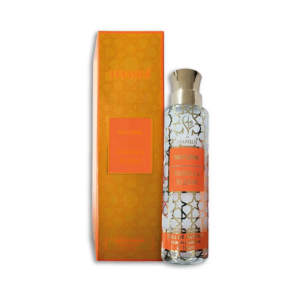 VAINILLA ELIXIR NATURAL WATER 100 ML SIN ALCOHOL - HAMIDI 1