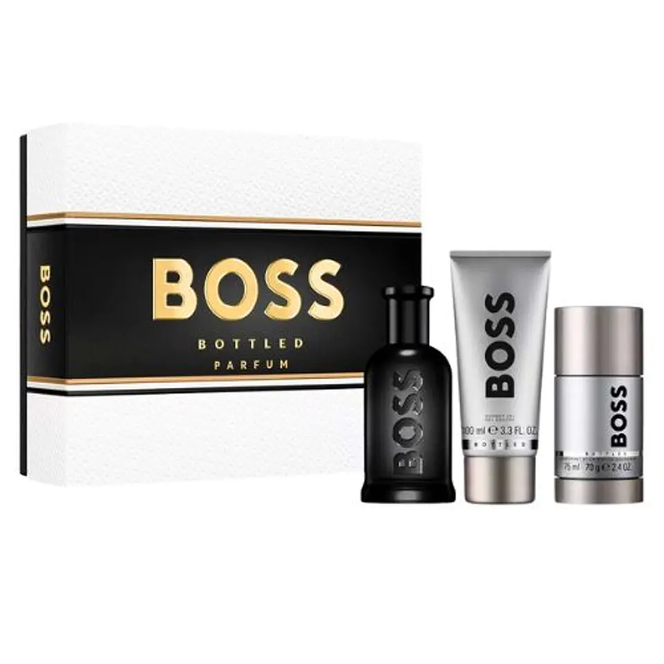 BOSS BOTTLED PARFUM 100 ML +100 ML SHOWER GEL + DEO 75 ML SET - HUGO BOSS 1