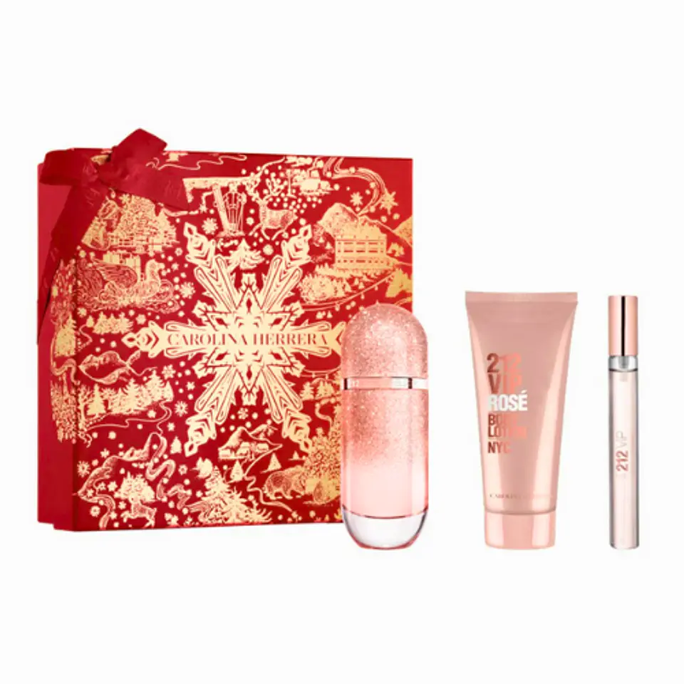 212 VIP ROSÉ ELIXIR EDP 80 ML + BODY LOTION 100 ML + TRAVEL 10 ML ESTUCHE - CAROLINA HERRERA 1