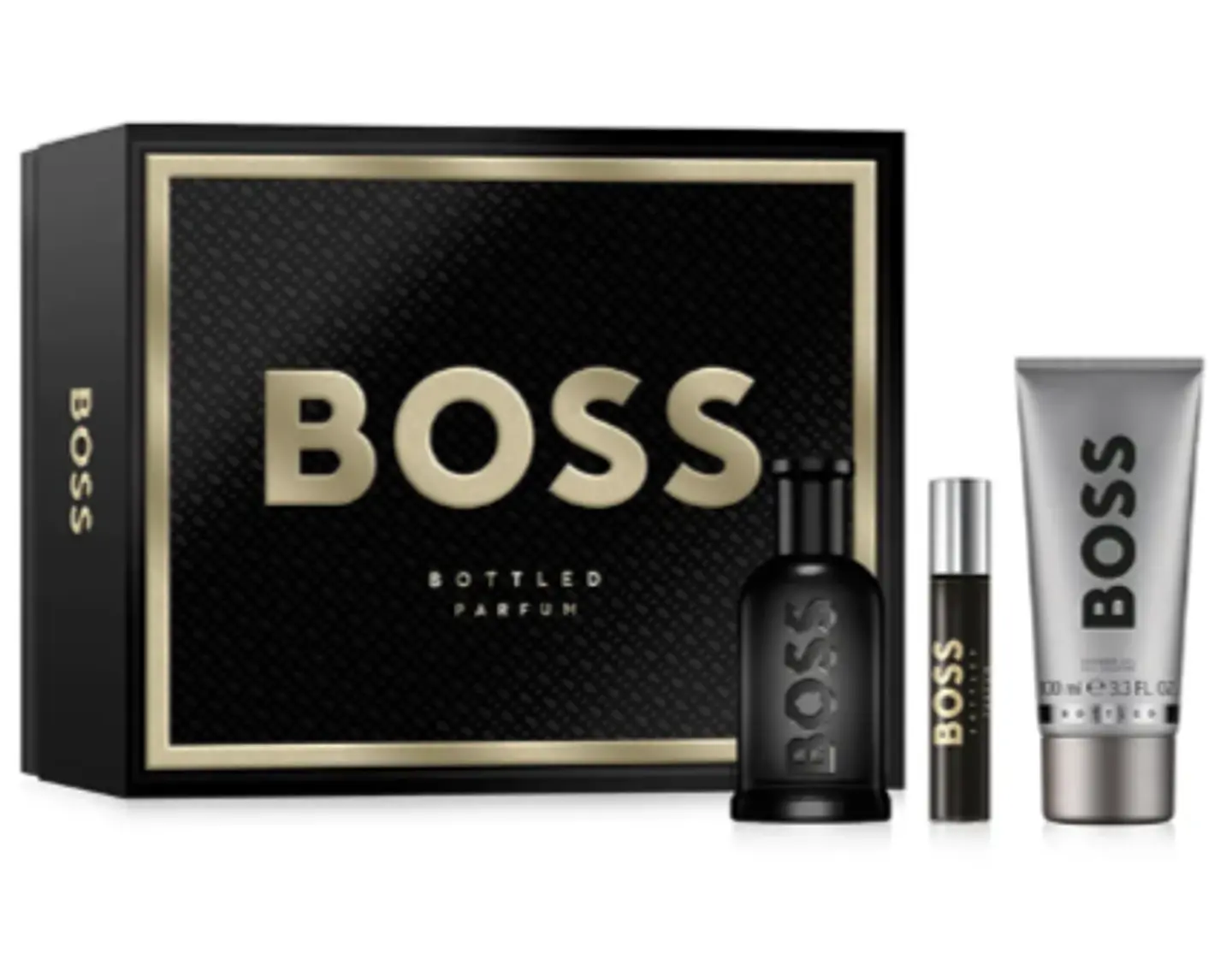 BOSS BOTTLED PARFUM 100 ML + TRAVEL 10 ML + 100 ML SHOWER GEL - HUGO BOSS 1