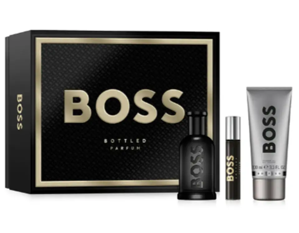 BOSS BOTTLED PARFUM 100 ML + TRAVEL 10 ML + 100 ML SHOWER GEL - HUGO BOSS 1