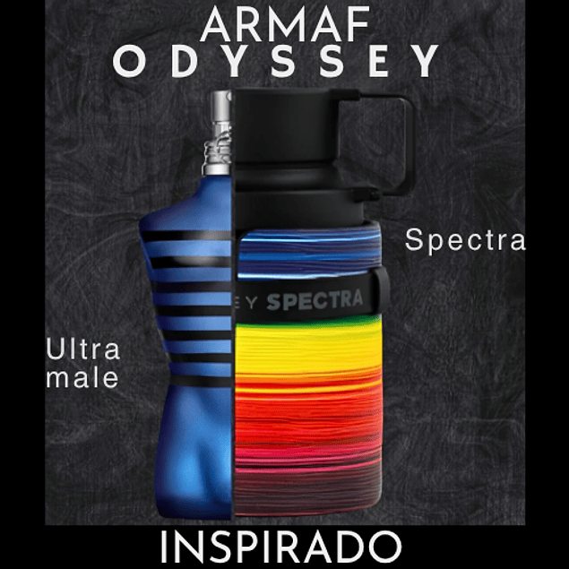 ODYSSEY SPECTRA RAINBOW EDP 60 ML UNISEX -  ARMAF - (INSPIRADO EN ULTRA MALE DE JEAN PAUL GAULTIER)