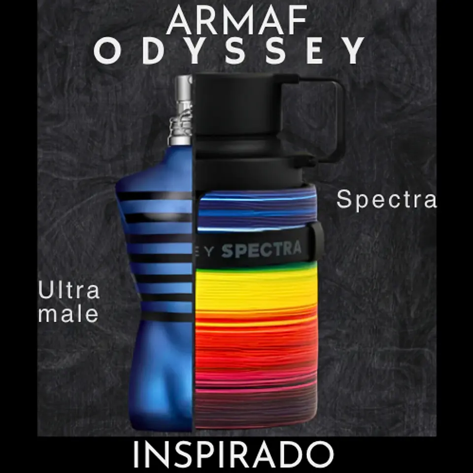 ODYSSEY SPECTRA RAINBOW EDP 60 ML UNISEX -  ARMAF - (INSPIRADO EN ULTRA MALE DE JEAN PAUL GAULTIER) 1