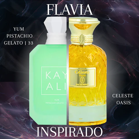 CELESTE OASIS EDP 100 ML UNISEX -  FLAVIA - (INSPIRADO EN YUM PISTACHIO GELATO)