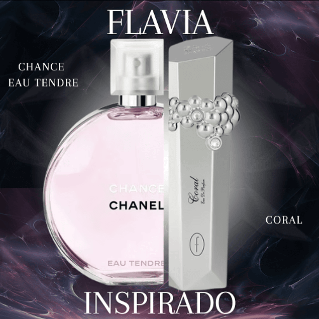CORAL EDP 100 ML FOR WOMEN -  FLAVIA - (INSPIRADO EN EAU TENDRE DE CHANEL CHANCE)