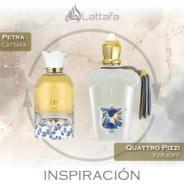 PETRA  EDP 100 ML UNISEX - LATTAFA (INSPIRADO EN QUATTRO PIZZI DE XERJOFF CASAMORATI)