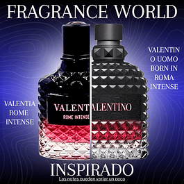 VALENTIA ROME INTENSE EDP 100 ML UNISEX - FRAGRANCE WORLD - (INSPIRADO EN VALENTINO UOMO BORN IN ROMA INTENSE)