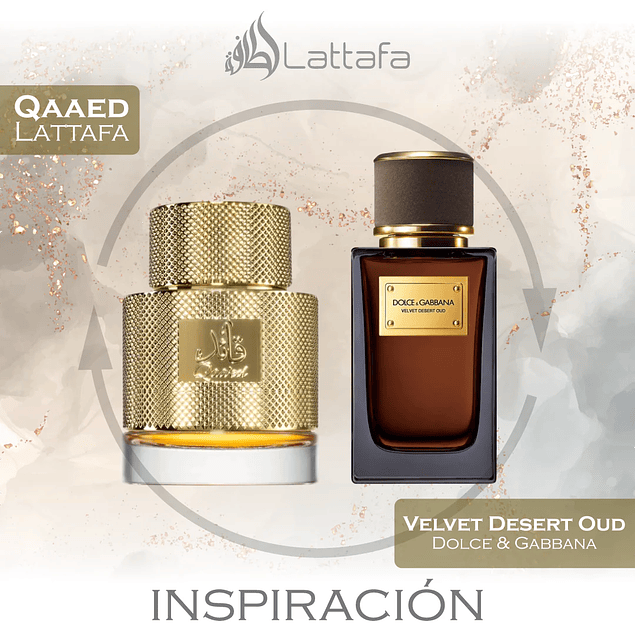 QAAED  EDP 30 ML UNISEX - LATTAFA (INSPIRADO EN VELVET DESERT OUD DOLCE & GABBANA)