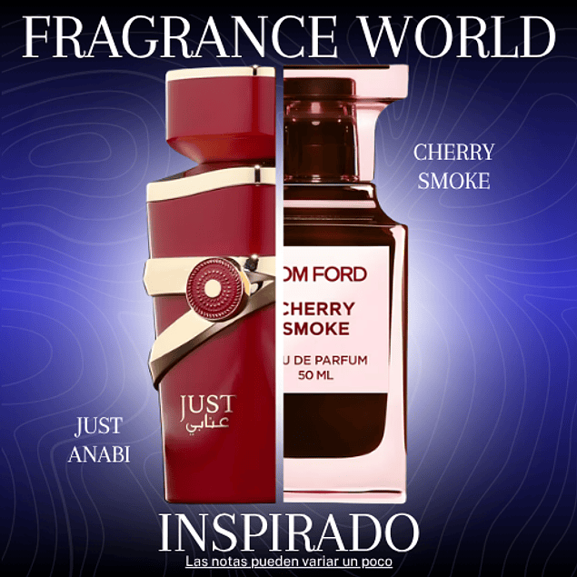 JUST ANABI EDP 100 ML UNISEX - FRAGRANCE WORLD - (INSPIRADO EN CHERRY SMOKE DE TOM FORD)