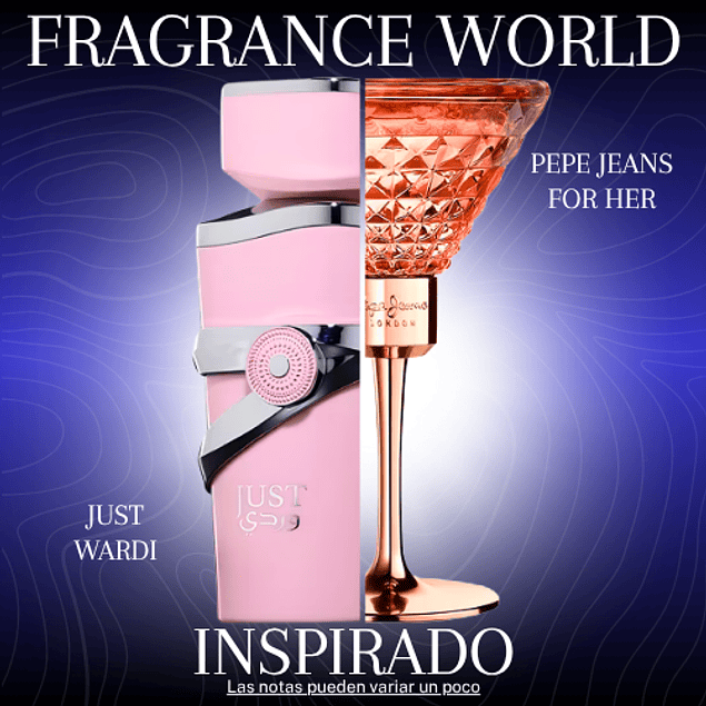 JUST WARDI EDP 100 ML FOR WOMEN - FRAGRANCE WORLD - (INSPIRADO EN PEPE JEANS FOR HER DE PEPE JEANS LONDON)