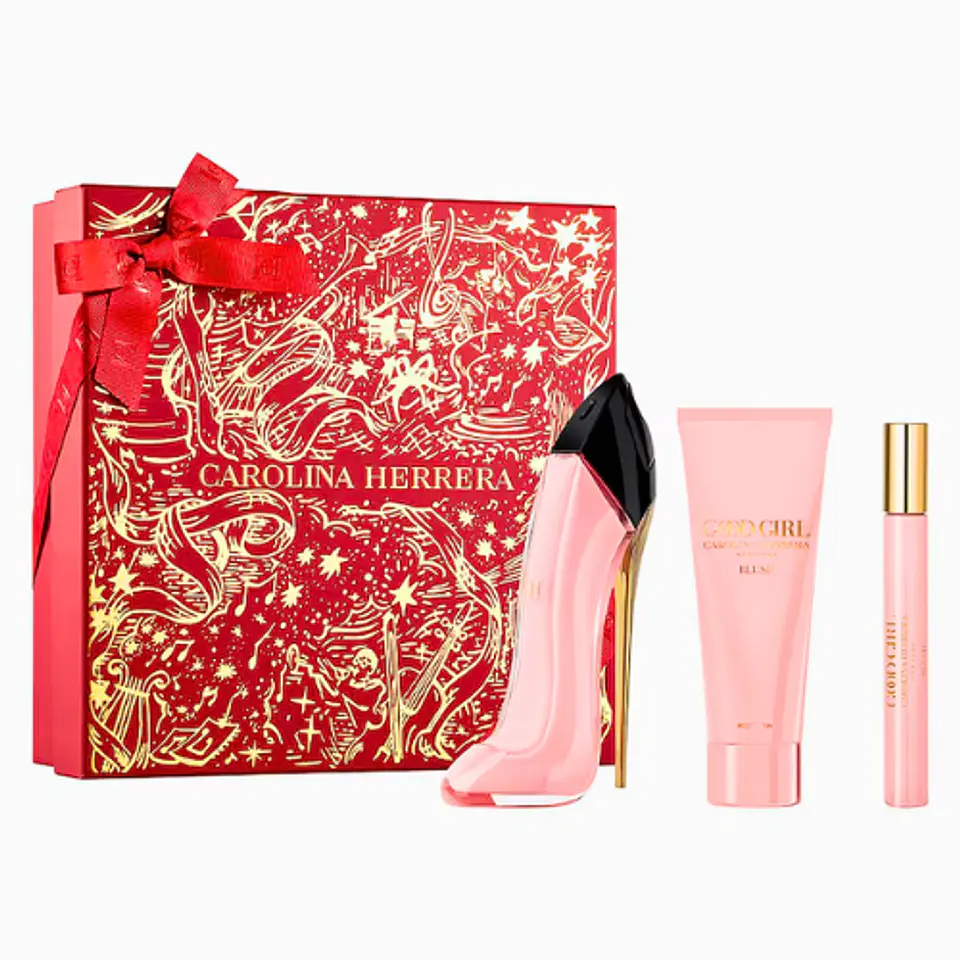 GOOD GIRL BLUSH EDP 80 ML+ BODY LOTION 100 ML+ TRAVEL 10 ML SET - CAROLINA HERRERA 1