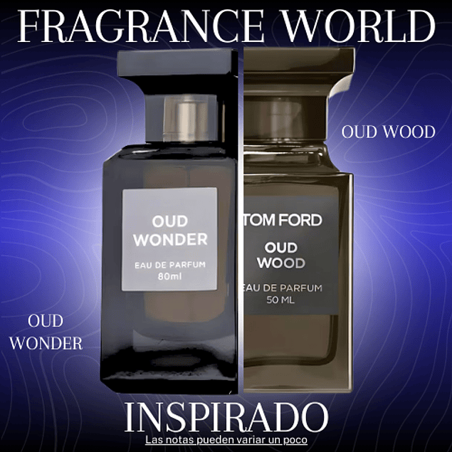 OUD WONDER EDP 80 ML FOR MEN - FRAGRANCE WORLD - (INSPIRADO EN OUD WOOD DE TOM FORD)