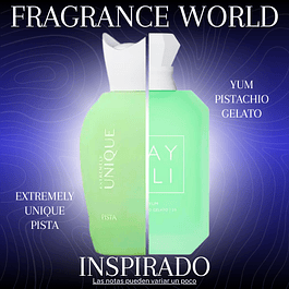 EXTREMELY UNIQUE PISTA EDP 100 ML UNISEX - FRAGRANCE WORLD - (INSPIRADO EN YUM PISTACHIO GELATO DE 33 KAYALI)
