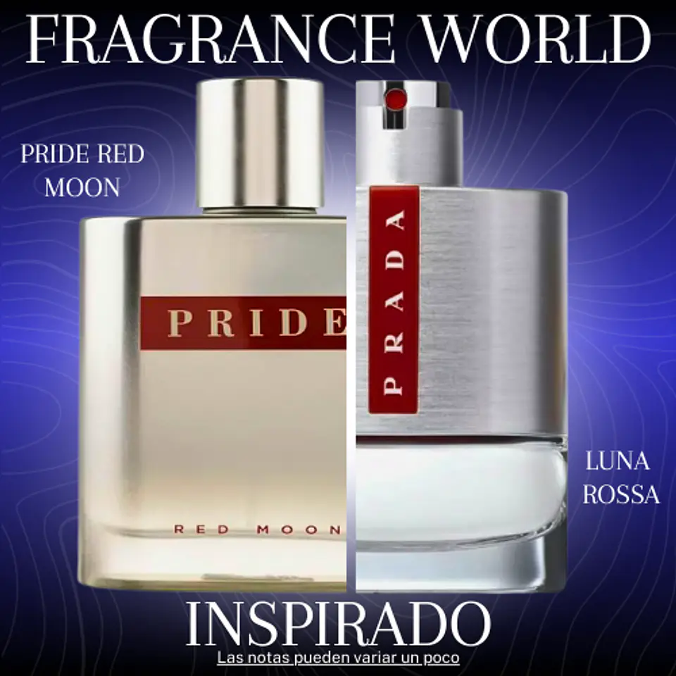 PRIDE RED MOON EDP 100 ML -  FRAGRANCE WORLD - (INSPIRADO EN LUNA ROSSA DE PRADA) 1