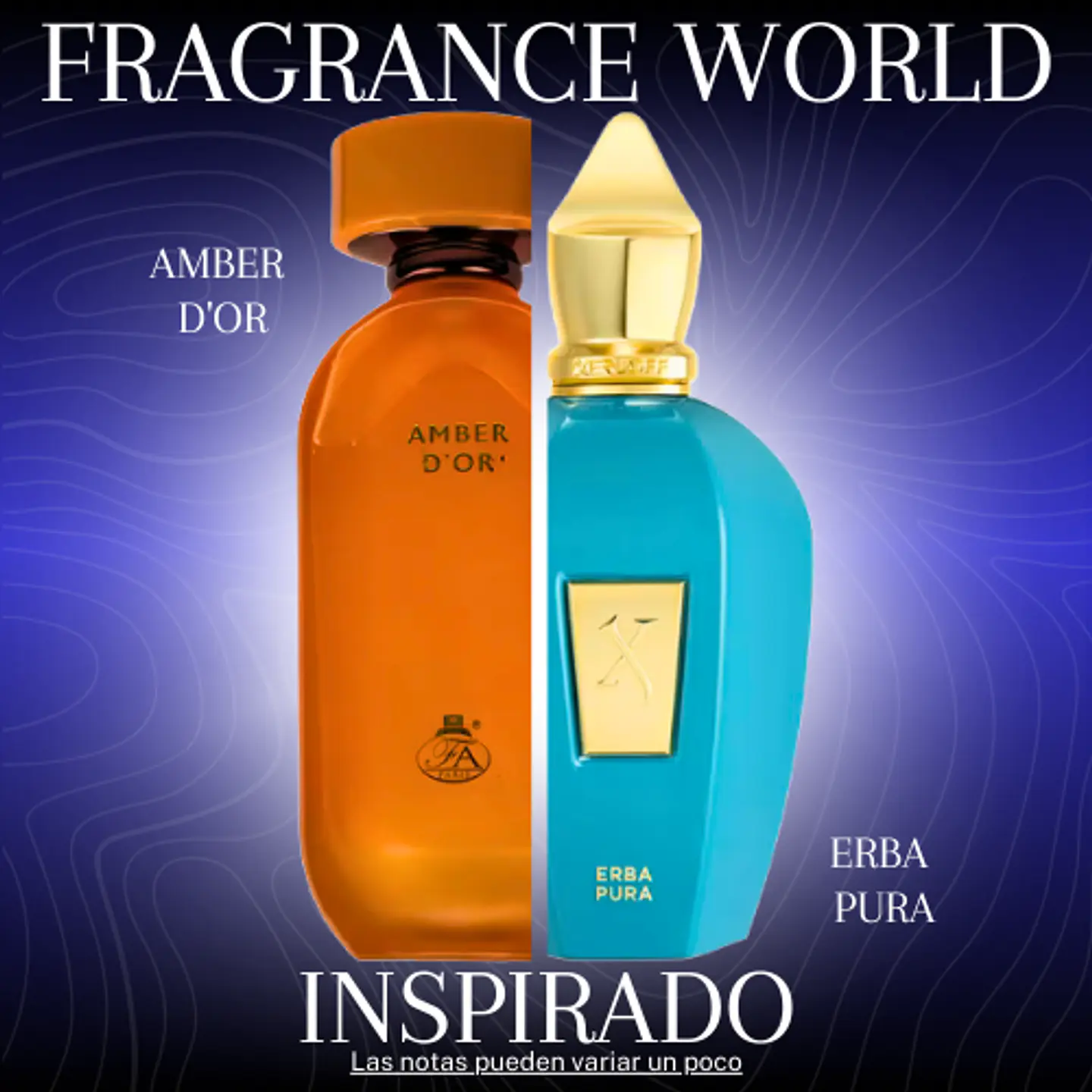 AMBER D'OR  EDP 100 ML UNISEX - FRAGRANCE WORLD - (INSPIRADO EN ERBA PURA DE XERJOFF) 1