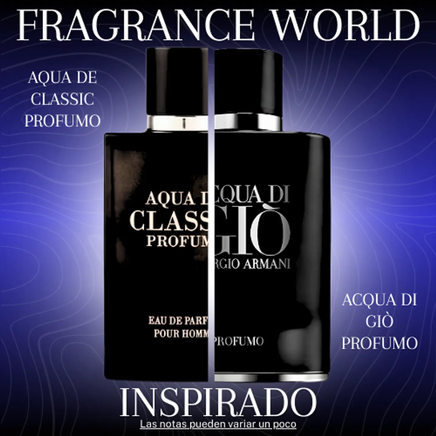 AQUA DE CLASSIC PROFUMO EDP 80 ML - FRAGRANCE WORLD - (INSPIRADO EN ACQUA DI GIÒ PROFUMO DE GIORGIO ARMANI) 1