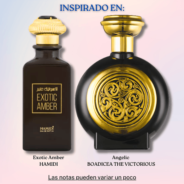 EXOTIC AMBER EDP 85 ML FOR WOMAN - HAMIDI - (INSPIRADO EN ANGELIC DE BOADICEA THE VICTORIOUS)