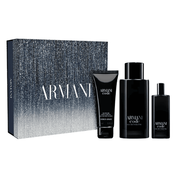 PERFUME ARMANI CODE EDT 125 ML + GEL DE DUCHA 75 ML  + EDT MINI 15 ML - GIORGIO ARMANI
