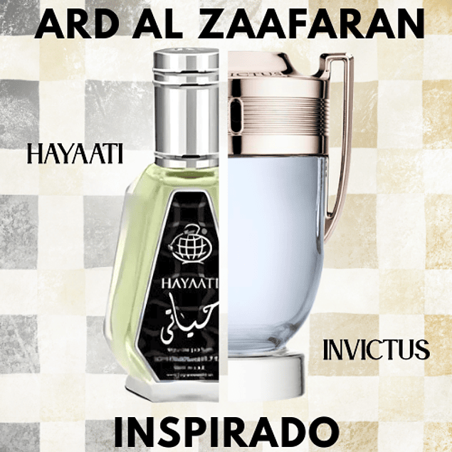 HAYAATI EDP 50 ML UNISEX  (SIN CELOFÁN) - BY ARD AL ZAAFARAN (INSPIRADO EN INVICTUS DE RABANNE)