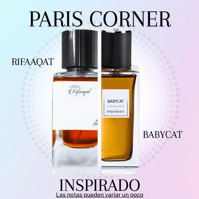 RIFAAQAT EDP 85 ML UNISEX - PARIS CORNER - (INSPIRADO EN BABYCAT YVES SAINT LAURENT)