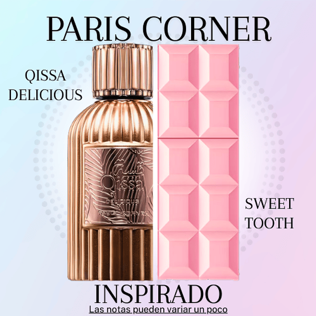 QISSA DELICIOUS EDP 100 ML FOR WOMAN - PARIS CORNER (INSPIRADO EN SWEET TOOTH CARAMEL DREAM DE SABRINA CARPENTER)
