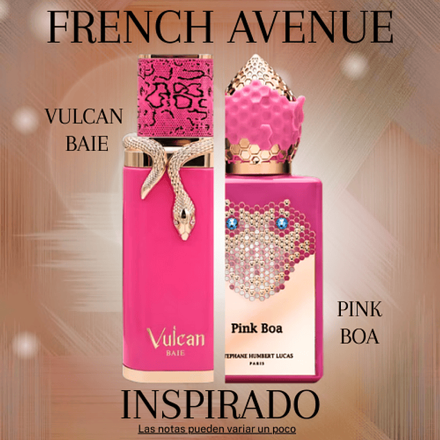 VULCAN BAIE EDP 100 ML UNISEX - FRENCH AVENUE - (INSPIRADO EN PINK BOA DE INITIO PARFUMS PRIVES)