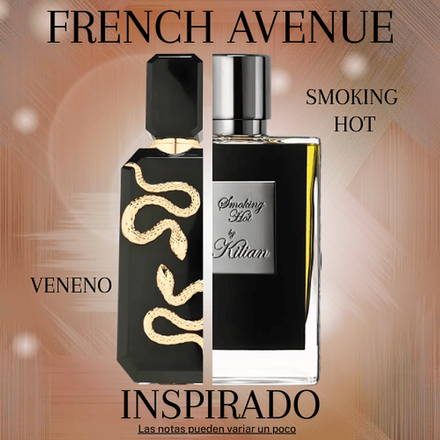VENENO EXTRAIT DE PARFUM 100 ML UNISEX  - FRENCH AVENUE - (INSPIRADO EN SMOKING HOT DE KILIAN)