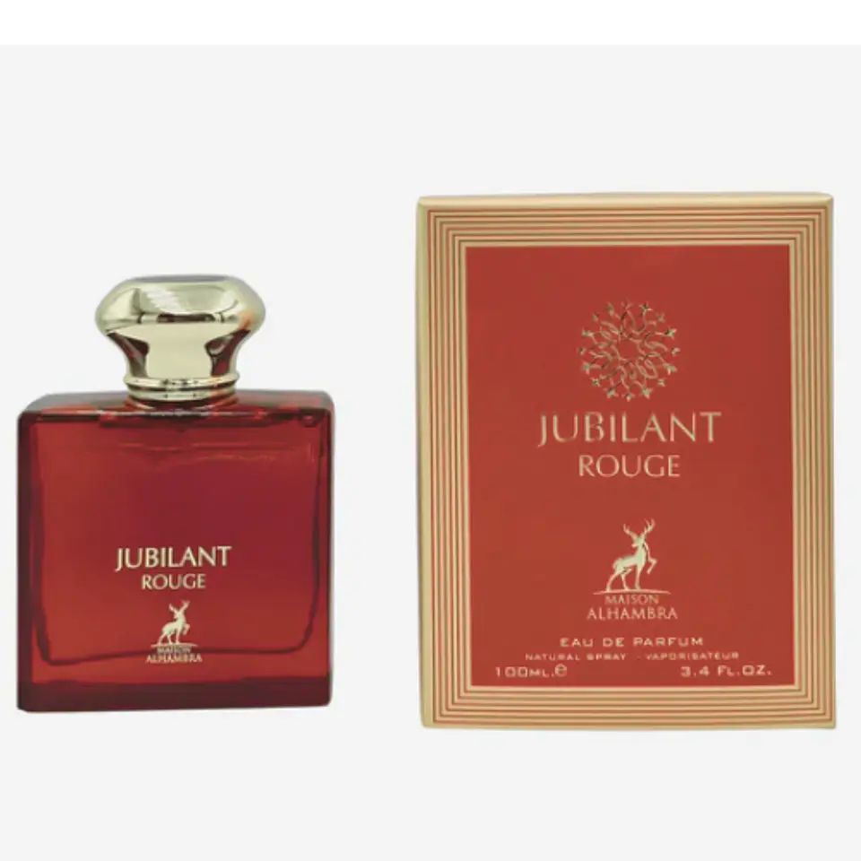 JUBILANT ROUGE  EDP 100 ML FOR WOMEN - MAISON ALHAMBRA - (INSPIRADO EN VERSACE CRYSTAL NOIR) 1