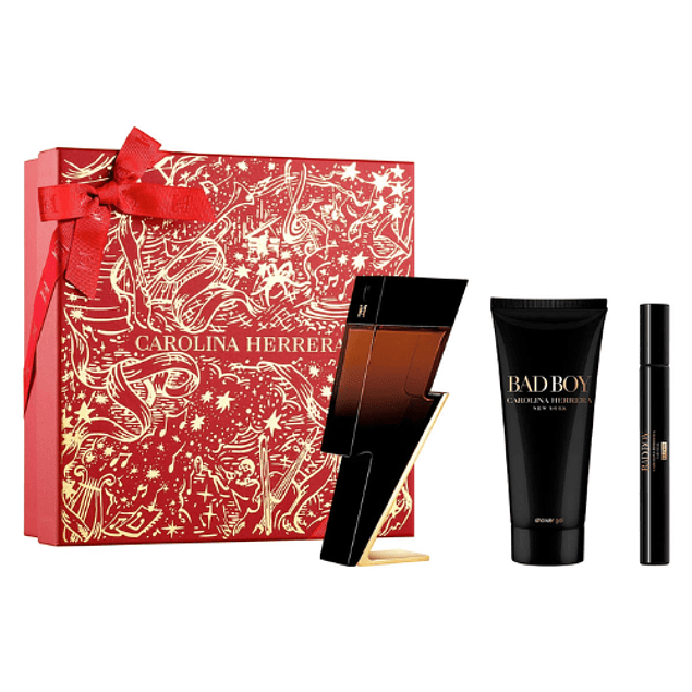 BAD BOY ELIXIR  EDP 100 ML + TRAVEL 10 ML + GEL DUCHA 100 ML SET - CAROLINA HERRERA