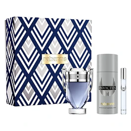 INVICTUS EDT 100 ML + TRAVEL 10 ML + DEO 150 ML ESTUCHE - PACO RABANNE