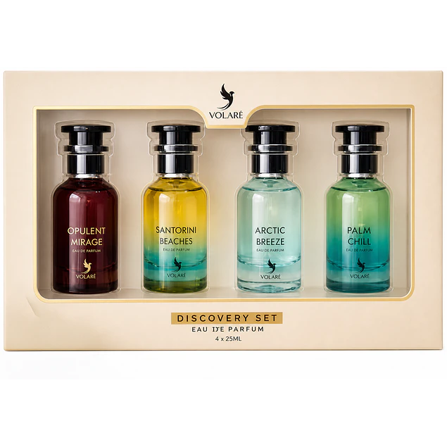 VOLARÉ DISCOVERY SET 25 ML X 4  EDP SET COLLECTION UNISEX - VOLARE
