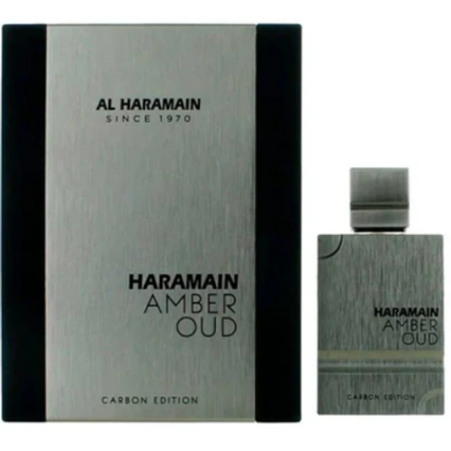 HARAMAIN AMBER OUD  CARBON EDITION EDP 100 ML UNISEX - AL HARAMAIN INSPIRADO EN GREEN IRISH TWEED)