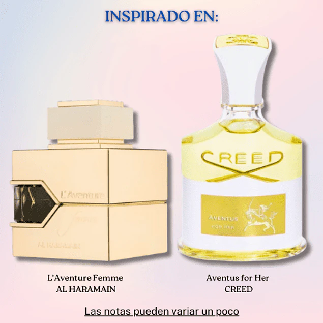L'AVENTURE FEMME  EDP 100 ML - AL HARAMAIN (INSPIRADO EN AVENTUS FOR HER)