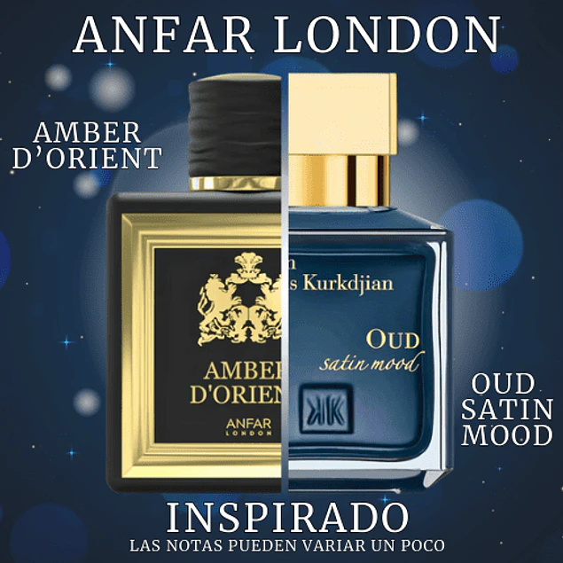 AMBER D’ORIENT EXTRAIT DE PARFUM 115 ML FOR MEN - ANFAR LONDON (INSPIRADO EN OUD SATIN MOOD)