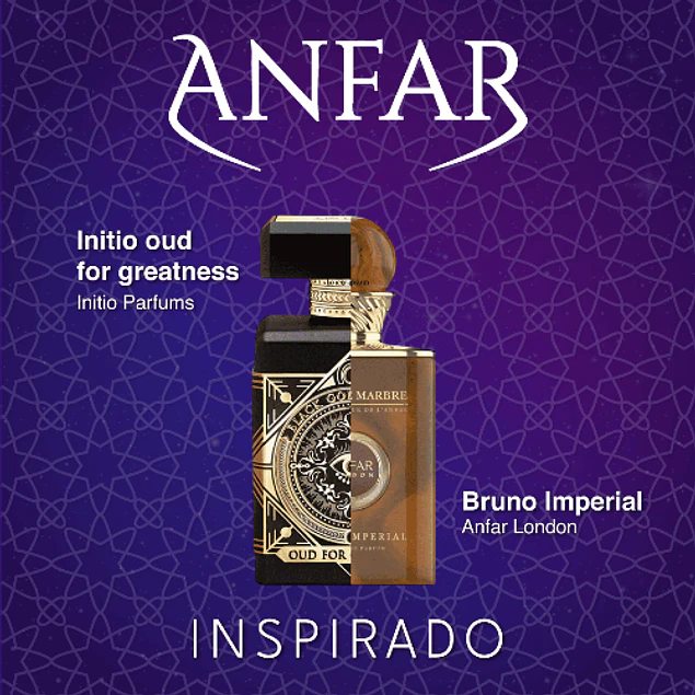 BRUNO IMPERIAL EXTRAIT DE PARFUM 100 ML FOR MEN - ANFAR LONDON (INSPIRADO EN INITIO OUD FOR GREATNESS)