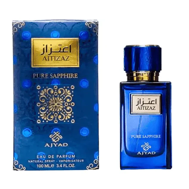 AITIZAZ PURE SAPPHIRE EDP 100 ML UNISEX - AJYAD (INSPIRADO EN VELVET DESERT OUD)
