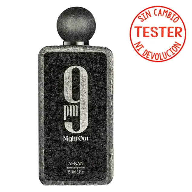9 PM NIGHT OUT 100 ML EXTRAIT DE PARFUM UNISEX (TESTER-PROBADOR) -  AFNAN - (INSPIRADO EN FOREVER WANTED ELIXIR)
