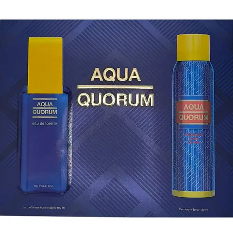 AQUA QUORUM EDT 100 ML + DEO 150 ML ESTUCHE - PUIG