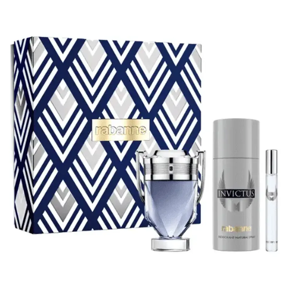 INVICTUS EDT 100 ML + TRAVEL 10 ML + DEO 150 ML ESTUCHE - PACO RABANNE 1