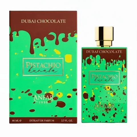 DUBAI CHOCOLATE PISTACHIO KUNAFA 80 ML EXTRAIR DE PARFUM UNISEX - ANFAR (INSPIRADO EN YUM PISTACHIO GELATO 33)