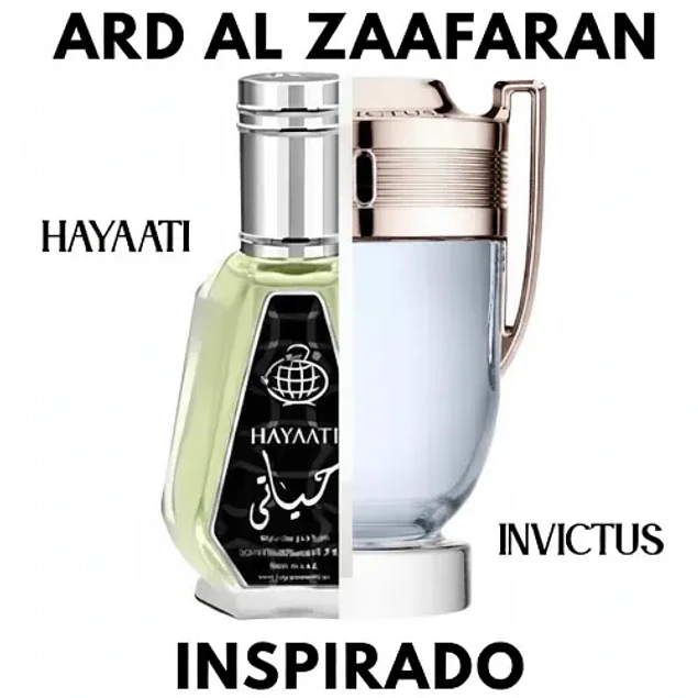 HAYAATI EDP 50 ML UNISEX  (SIN CELOFÁN) - BY ARD AL ZAAFARAN (INSPIRADO EN INVICTUS)