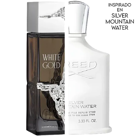 WHITE GOLD POUR HOMME EDP 100 ML  - FLAVIA (INSPIRADO EN SILVER MOUNTAIN WATER)